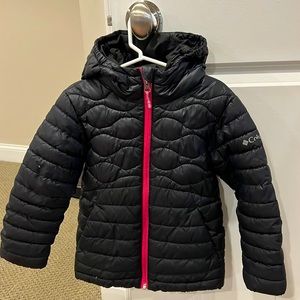 Girls Black Columbia puffer jacket